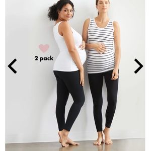 Motherhood maternity basic leggings-2 pack